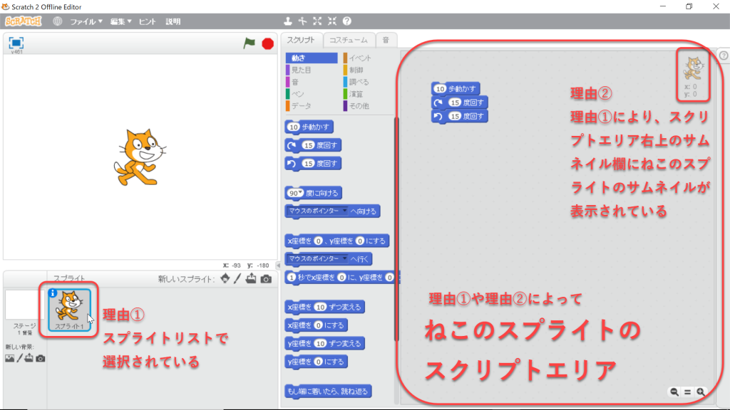 子供向けプログラミング言語scratch スクラッチ ーエディターの各部名称と役割